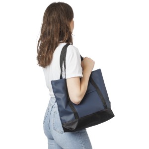 rPET polyester (600D) tote bag Lumi, blue (Shopping bags)
