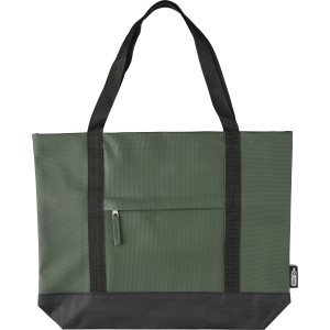 rPET polyester (600D) tote bag Lumi, green (Shopping bags)