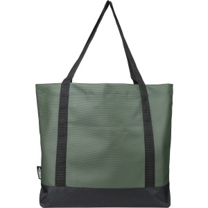 rPET polyester (600D) tote bag Lumi, green (Shopping bags)