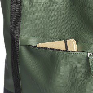 rPET polyester (600D) tote bag Lumi, green (Shopping bags)