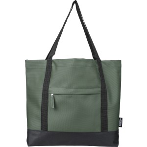 rPET polyester (600D) tote bag Lumi, green (Shopping bags)