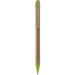 Salvador recycled ballpoint pen, Natural,Lime (10612301)