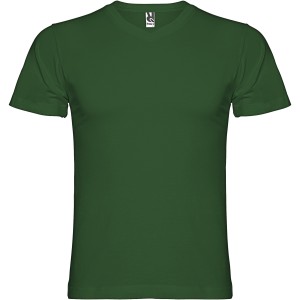 Samoyedo short sleeve men's v-neck t-shirt, Bottle green (T-shirt, 90-100% cotton)