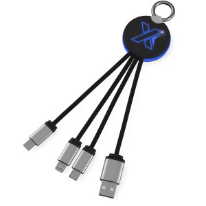 SCX.design C16 ring light-up cable, Blue, Solid black (Eletronics cables, adapters)