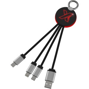 SCX.design C16 ring light-up cable, Red, Solid black (Eletronics cables, adapters)