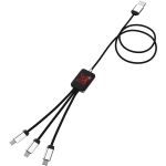 SCX.design C17 easy to use light-up cable, Red, Solid black (2PX00321)