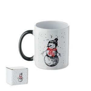 Seasonal ceramic mug 300ml, Black/Red