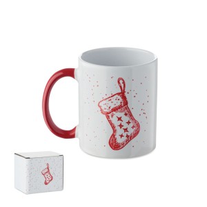 Seasonal ceramic mug 300ml, Red
