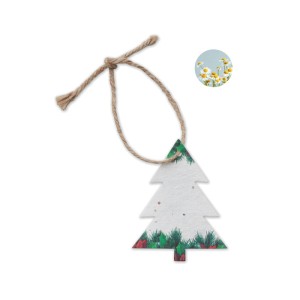 Seed paper Xmas ornament, White (Decorations)