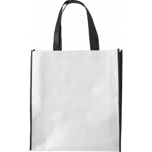 Nonwoven (80 gr/m2) shopping bag Kent, white (Shopping bags)