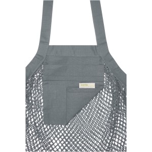 Pune 100 g/m2 GOTS organic mesh cotton tote bag, Grey (Shopping bags)