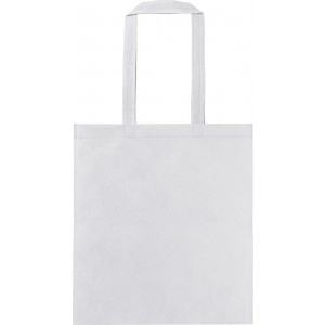 RPET nonwoven (70 gr/m2) shopping bag Ryder, white (Shopping bags)