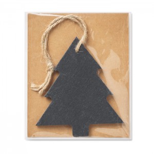 Slate xmas hanger tree, Black (Decorations)