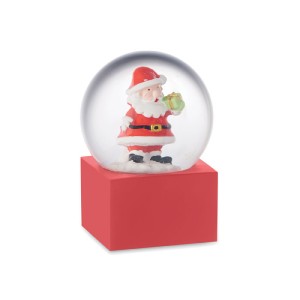 Small snow ball glass ornament, Red (Decorations)