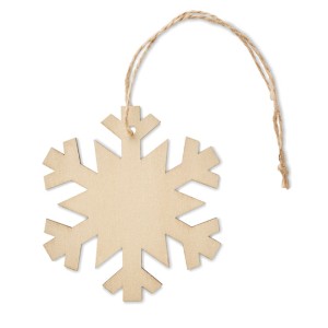 Snowflake Tree hanger, Wood (Decorations)