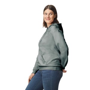 SOFTSTYLE MIDWEIGHT FLEECE ADULT HOODIE, Dark Heather (Pullovers)