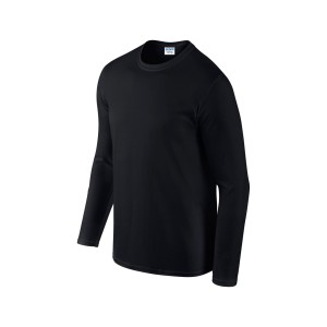 SOFTSTYLE(r) ADULT LONG SLEEVE T-SHIRT, Black (T-shirt, 90-100% cotton)