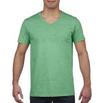 SOFTSTYLE<sup>®</sup> ADULT V-NECK T-SHIRT, Heather Irish Green (GI64V00HIG)