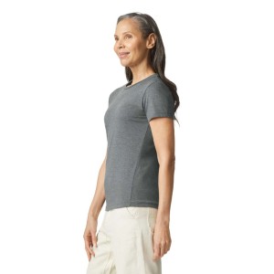 SOFTSTYLE (r) LADIES' T-SHIRT, Graphite Heather (T-shirt, mixed fiber, synthetic)