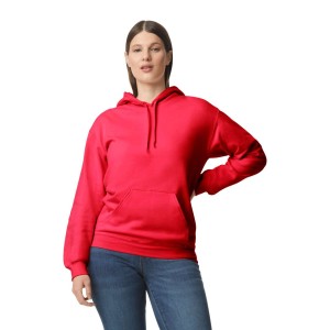 SOFTSTYLE (r) MIDWEIGHT FLEECE ADULT HOODIE, Red (Pullovers)