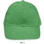 SOL'S BUFFALO - SIX PANEL CAP, Kelly Green/White