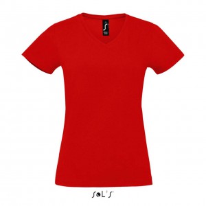 SOL'S <I>IMPERIAL</I> V WOMEN - V-NECK T-SHIRT, Red