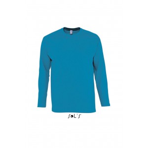 SOL'S MONARCH - MEN'S ROUND COLLAR LONG SLEEVE T-SHIRT, Aqua