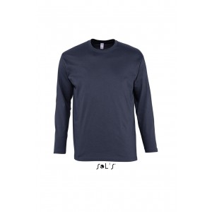 SOL'S MONARCH - MEN'S ROUND COLLAR LONG SLEEVE T-SHIRT, Navy