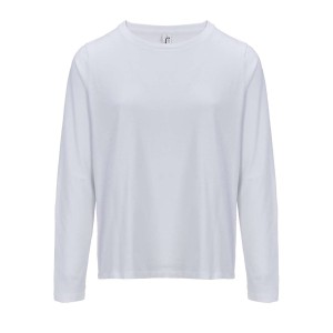 SOL'S MONARCH WOMEN - LONG SLEEVE T-SHIRT WITH ROUND NECK, White