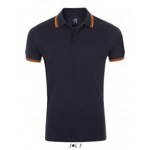 SOL'S PASADENA MEN - POLO SHIRT, French Navy/Neon Orange (Polo shirt, 90-100% cotton)