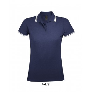 SOL'S PASADENA WOMEN - POLO SHIRT, French Navy/White (Polo shirt, 90-100% cotton)