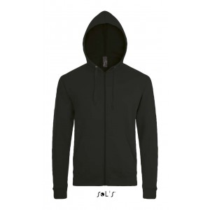 SOL'S STONE - UNISEX ZIP HOODIE, Black