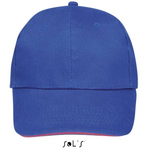 SOL'S BUFFALO - SIX PANEL CAP, Royal Blue/Neon Coral, U