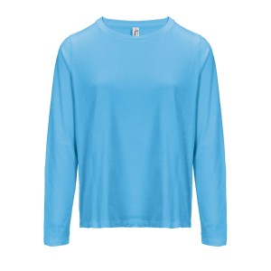 SOL'S MONARCH WOMEN - LONG SLEEVE T-SHIRT WITH ROUND NECK, Aqua