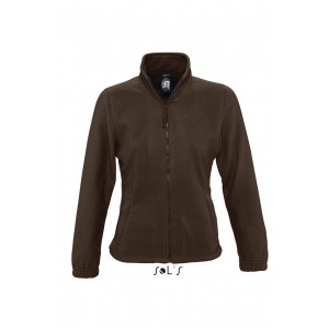 SOL'S NORTH WOMEN - ZIPPED FLEECE JACKET, Dark Chocolate