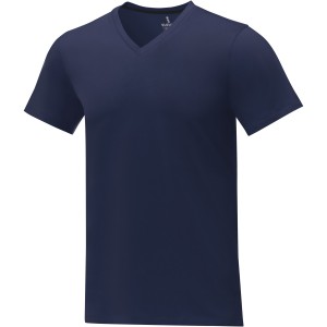 Somoto short sleeve men?s V-neck t-shirt, Navy (T-shirt, 90-100% cotton)