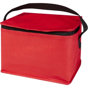 Spectrum 6-can recycled non-woven cooler bag 4L, Red (Cooler bags)