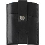Split leather RFID credit card wallet, black (8022-01)