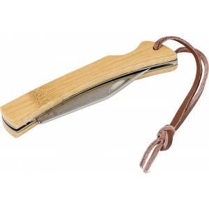 Stainless steel and bamboo foldable knife Beckett, brown (Metal kitchen equipments)