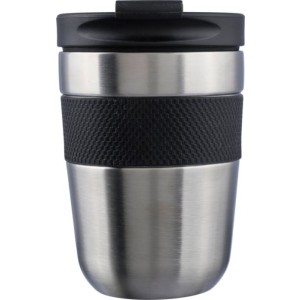 Stainless steel double-walled drinking mug 300 ml Keith, bla (Mugs)