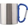 Stainless steel double walled mug Nella, cobalt blue