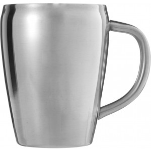 Stainless steel double walled mugs Naya, silver (Mugs)