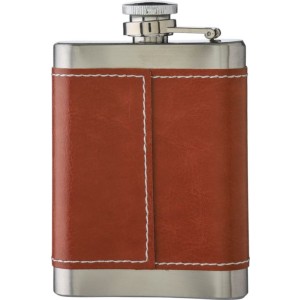 Stainless steel hip flask Cedric, brown (Flasks)