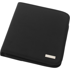 Stanford-deluxe A4 zippered portfolio, solid black (Folders)