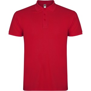 Star short sleeve kids polo, Red (Polo short, mixed fiber, synthetic)