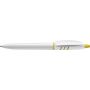 Stilolinea S30 plastic ballpen, white/yellow