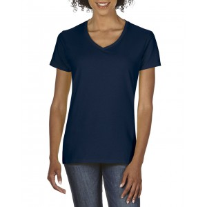 PREMIUM COTTON(r) LADIES' V-NECK T-SHIRT, Navy (T-shirt, 90-100% cotton)