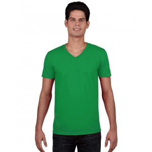 SOFTSTYLE(r) ADULT V-NECK T-SHIRT, Irish Green (T-shirt, 90-100% cotton)