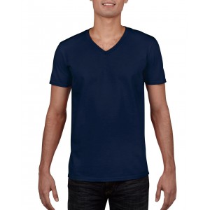 SOFTSTYLE(r) ADULT V-NECK T-SHIRT, Navy (T-shirt, 90-100% cotton)