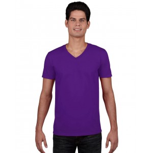 SOFTSTYLE(r) ADULT V-NECK T-SHIRT, Purple (T-shirt, 90-100% cotton)